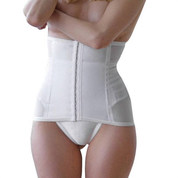 NEW RAGO shapette powermesh cincher plus shapewear in white